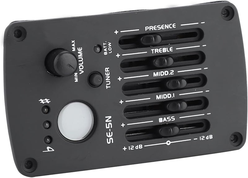 Dilwe Acoustic Guitar 5-Band EQ Equalizer with Pickup Tuner, for Acoustic Guitar, Ukulele, Bass and Other Musical Instruments - Image 5